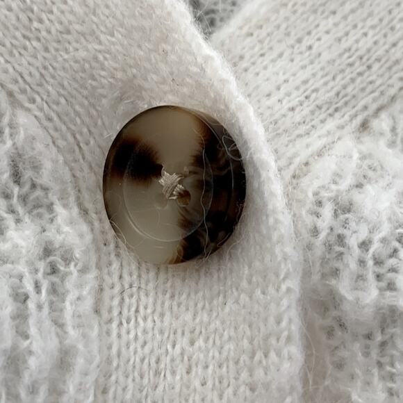 Madewell Mayfair Cardigan Sweater Oversize Alpaca Blend Button Up Ivory Fits S-L - Picture 9 of 11